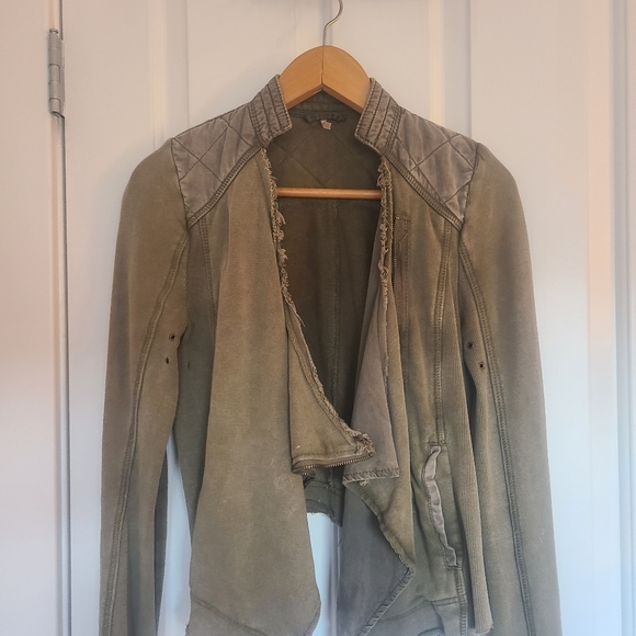FREE PEOPLE Olive Green Boho Bohemian Jacket - Picture 2 of 5